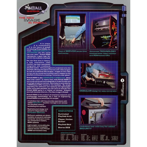 Pinball 2000 Original NOS FLYER Revenge From Mars System Art Print Promo - Picture 2 of 4